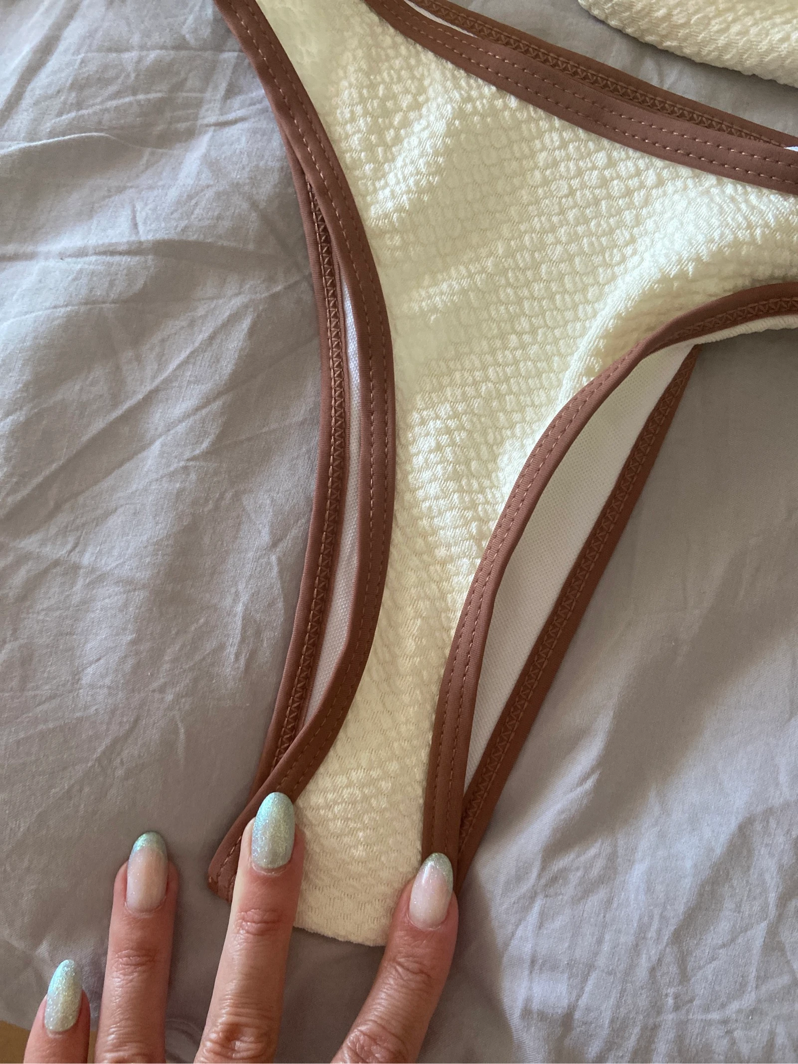 Bikini boho bege + castanho tamanho S – photo 3